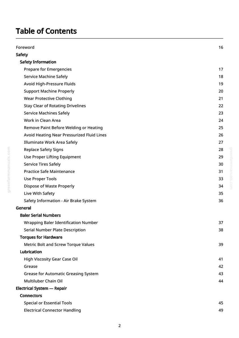 John Deere 744 Inplastningspress Teknisk manual Service PDF Verkstad Ladda ner bild 4