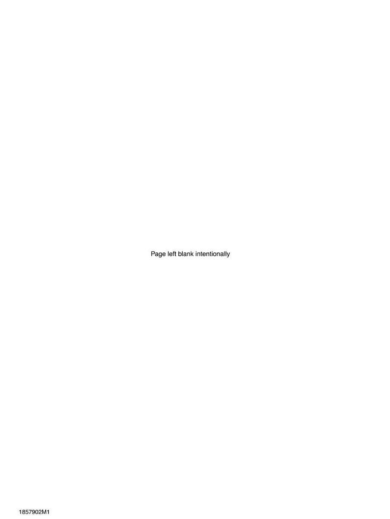 May include: White background with the text "Page left blank intentionally" in black, centered at the bottom of the image. The image also includes the text "1857902M1" at the bottom left corner.
