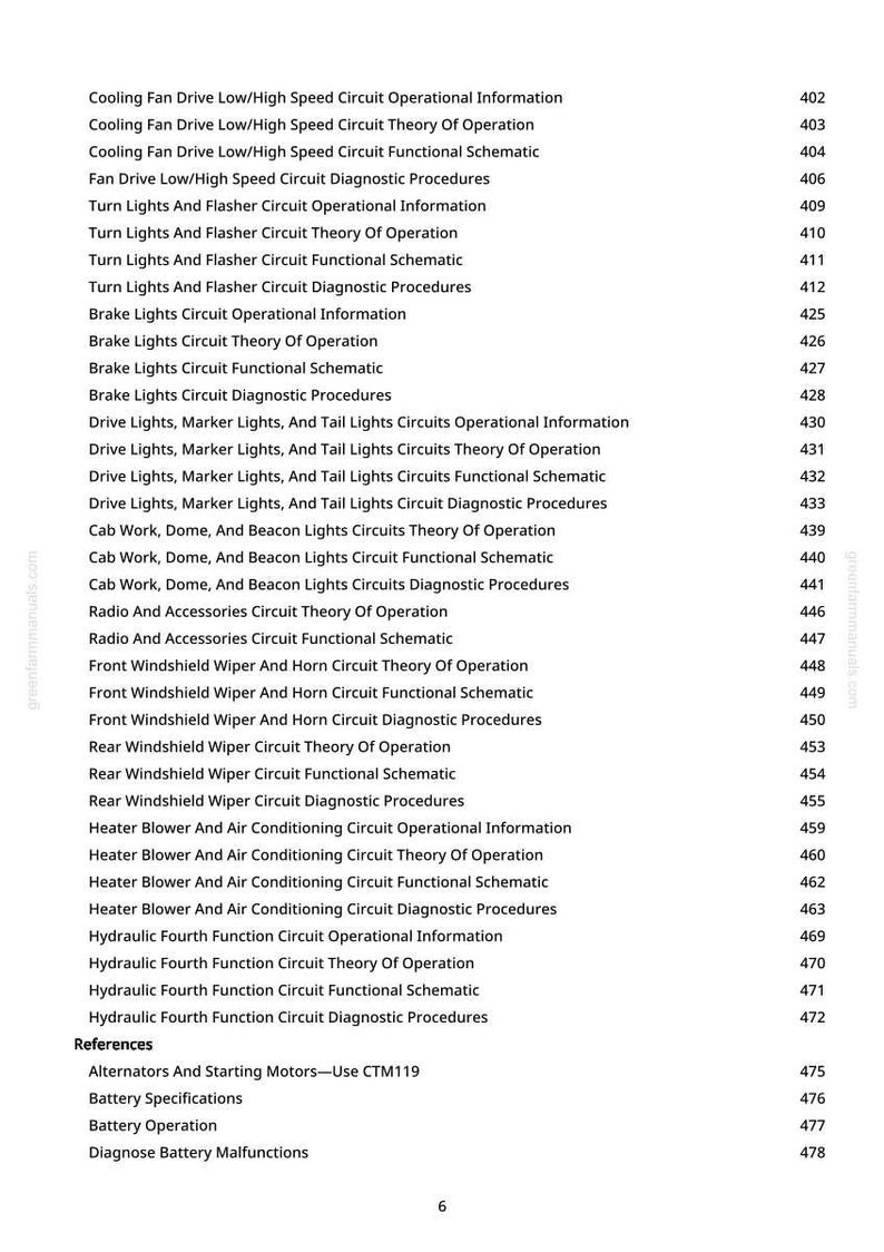 May include: A manual page detailing automotive electrical circuits. Topics include "Cooling Fan Drive," "Brake Lights," and "Heater Blower." The text is black on a white background, with a numbered list format.