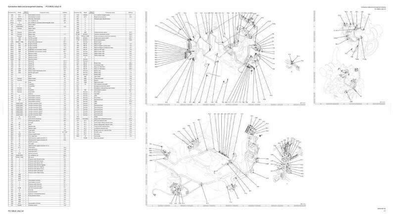 May include: A detailed technical diagram with multiple exploded views of mechanical components. The image includes a parts list with numerous entries and corresponding numbers, along with detailed line drawings of the parts.