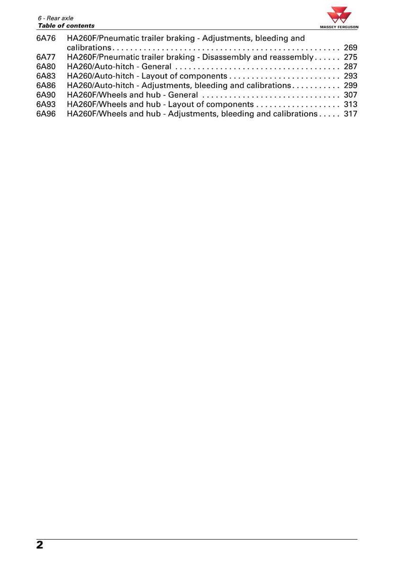 Massey ferguson 8700 Series 8727 8737 Tractor Service Manual PDF | Workshop Repair | Instant Download image 6