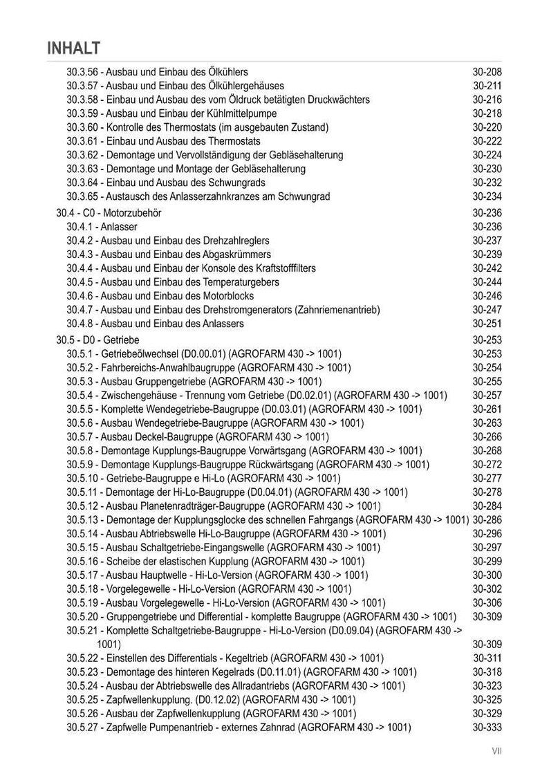 May include: A detailed table of contents in German, listing various mechanical components and procedures, such as oil cooler removal, thermostat checks, and transmission-related tasks. The document is likely for a vehicle.