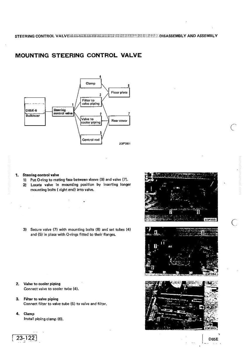 Puede incluir: Diagrama de montaje de una v&aacute;lvula de control de direcci&oacute;n, con etiquetas para componentes como la abrazadera, el filtro y la cubierta trasera. Incluye instrucciones de montaje e im&aacute;genes relacionadas.