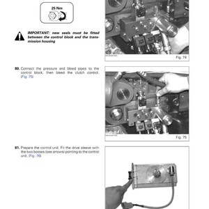 May include: A page from a manual titled "Replacing the DYNA VT unit." It includes diagrams and instructions for mechanical assembly, with text and illustrations detailing steps like tightening screws to 25 Nm and connecting pipes.