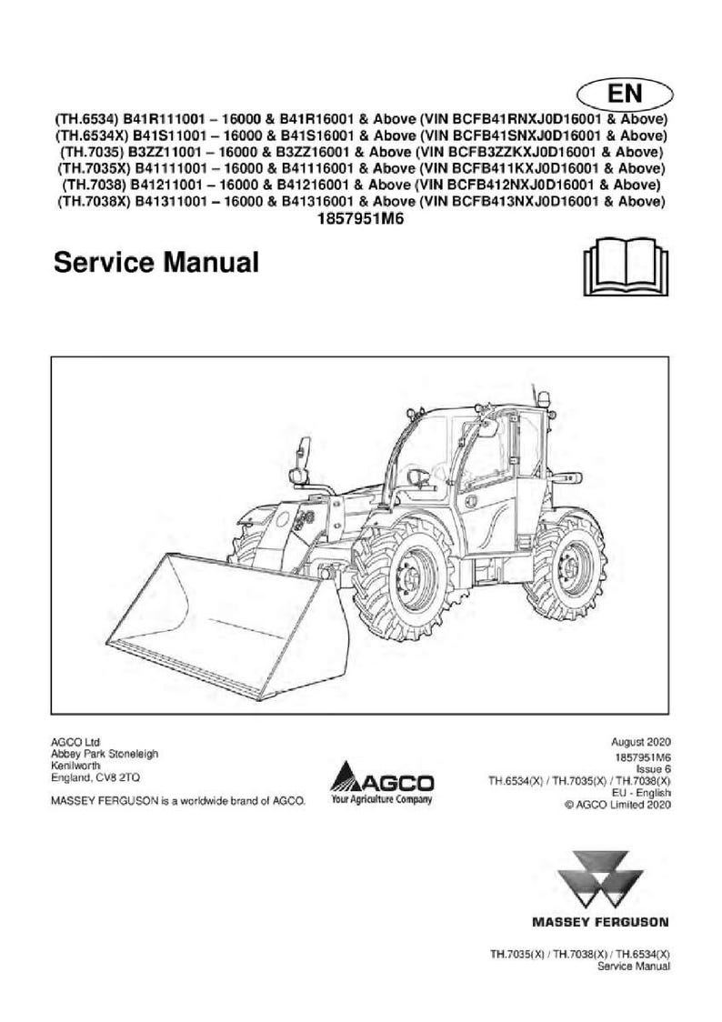 Massey ferguson Th 6534 7035 7038 stage 4 Telescopic handler Service Manual PDF | Workshop Repair | Instant Download image 2