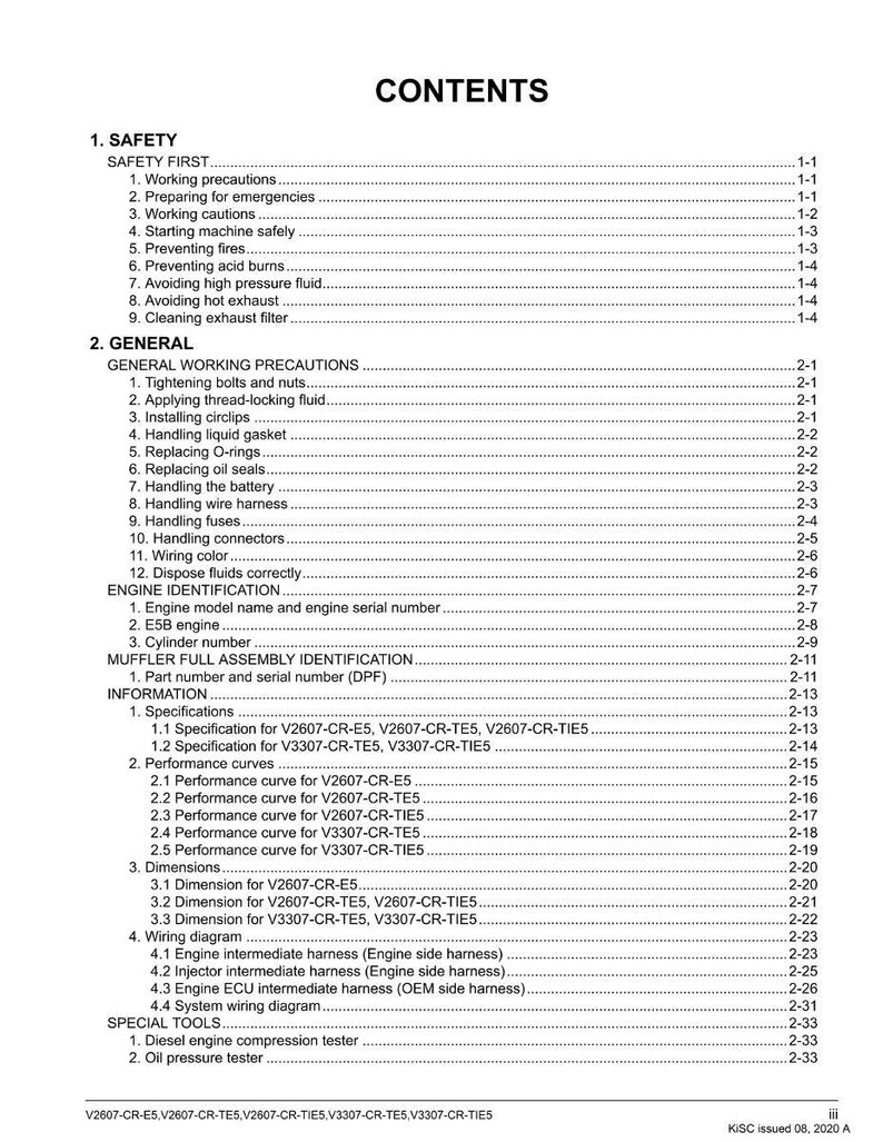Kubota V2607 cr v3307 cr Engine Workshop Manual PDF | Service Repair | Instant Download image 5