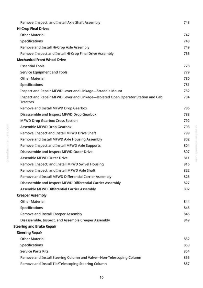 Manual de reparación de tractores John Deere 5220, 5320, 5420, 5520 en formato PDF / Servicio de taller / Descarga instantánea imagen 11