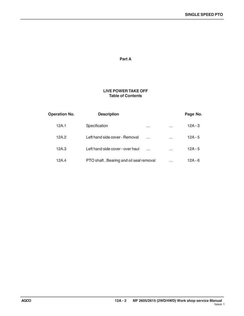 Massey ferguson 2605 2615 Tractor Service Manual PDF | Workshop Repair | Instant Download image 9