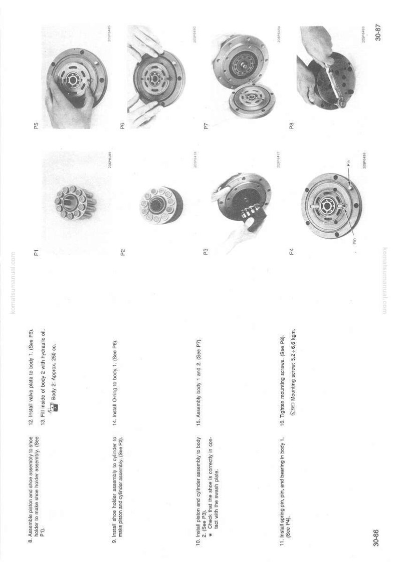 Komatsu PC40-6F hydraulisk grävmaskin servicemanual reparation verkstad PDF-nedladdning bild 9