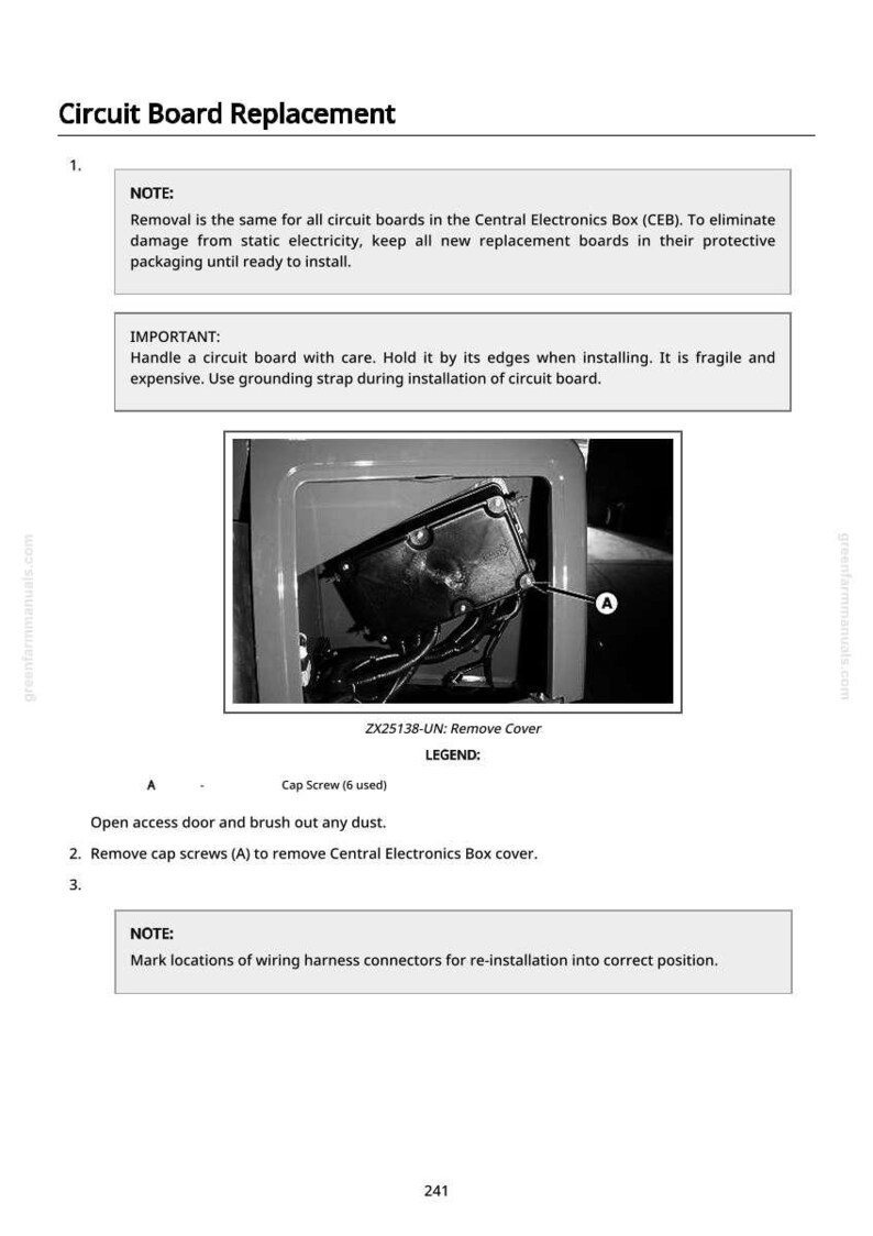 Peut inclure: Un diagramme en noir et blanc illustrant le remplacement d'une carte de circuit imprim&eacute;. L'image comprend des instructions textuelles, une photo de la carte de circuit imprim&eacute; et des &eacute;tiquettes pour les vis &agrave; t&ecirc;te cylindrique. Le texte indique "Remplacement de la carte de circuit imprim&eacute;".