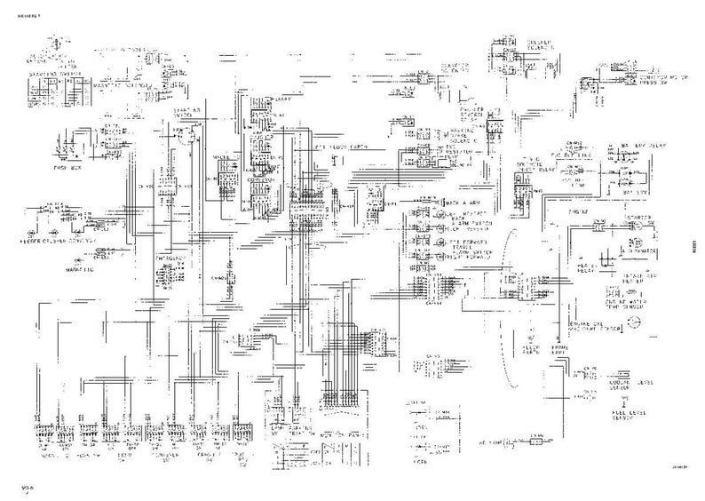 May include: A detailed black and white schematic diagram featuring numerous lines, symbols, and text labels. The complex design appears to represent an electrical circuit or system, with various interconnected components.