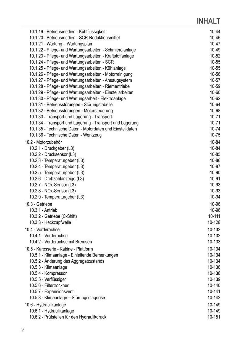 May include: A detailed table of contents in black text on a white background. The document lists various automotive maintenance and repair topics, including engine components, transmission, and air conditioning systems. Page numbers are aligned to the right.