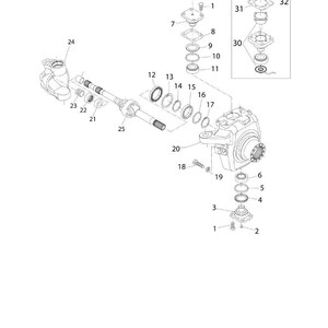 May include: An exploded diagram of mechanical components, including bolts, washers, and a shaft. The diagram is labeled with numbers and includes an "Electronic sensor" section. The Dana logo is in the upper right corner.