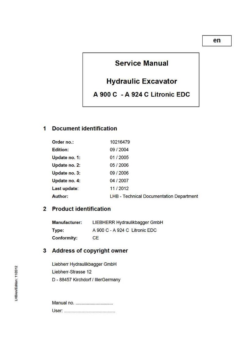 Liebherr A900c a924c litronic edc Hydraulic excavator Service Manual PDF | Workshop Repair | Instant Download image 2