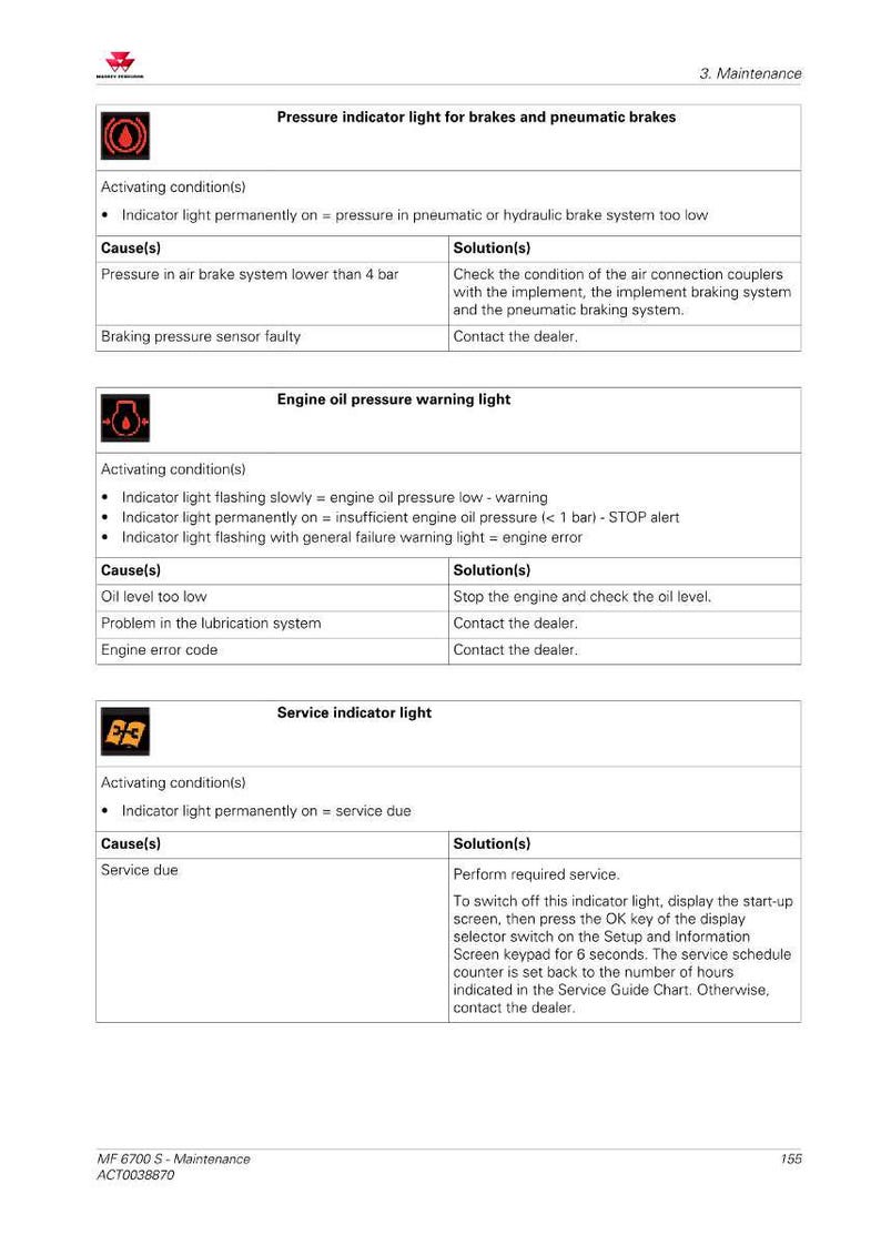 Manuale d'uso/guida per trattori Massey Ferguson serie 6700 S Dyna VT fase 2 MR 6713S 6718S in formato PDF / Download immediato immagine 8