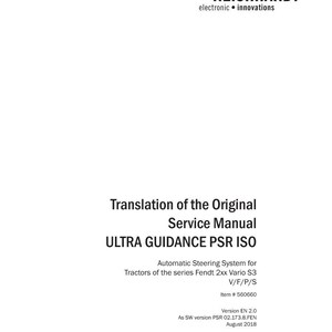 Reichhardt Ultra guidance psr iso Automatiskt styrsystem Verkstadshandbok PDF | Service och reparation | Direktnedladdning bild 2