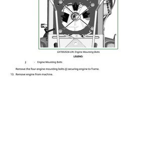 Manuale tecnico per trattori John Deere X105, X125, X145, X165 e 107S in formato PDF / Download immediato immagine 4