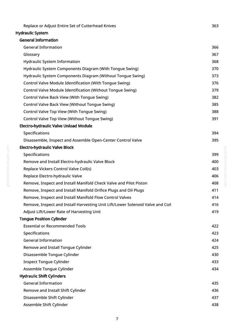 Teknisk manual för John Deere 3955, 3975 fälthackar i PDF-format | Nedladdning direkt bild 7