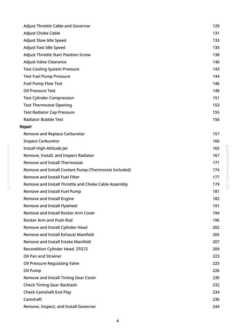 Teknisk manual för John Deere 1400, 1420, 1435, 1445, 1545, 1565 serie II frontklippare, PDF | Direkt nedladdning bild 6