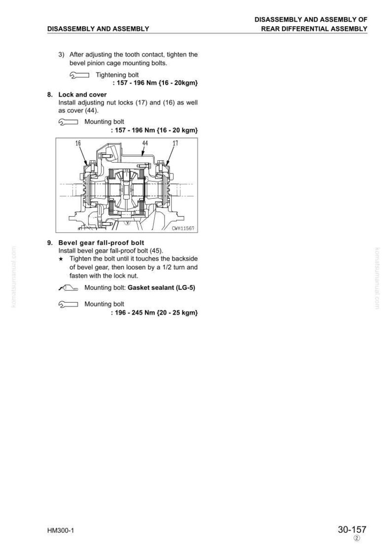 Pu&ograve; includere: Diagramma tecnico che illustra lo smontaggio e il montaggio di un differenziale posteriore. L'immagine include diagrammi di parti, specifiche di coppia in Newton-metri e chilogrammetro, e istruzioni per serrare i bulloni.