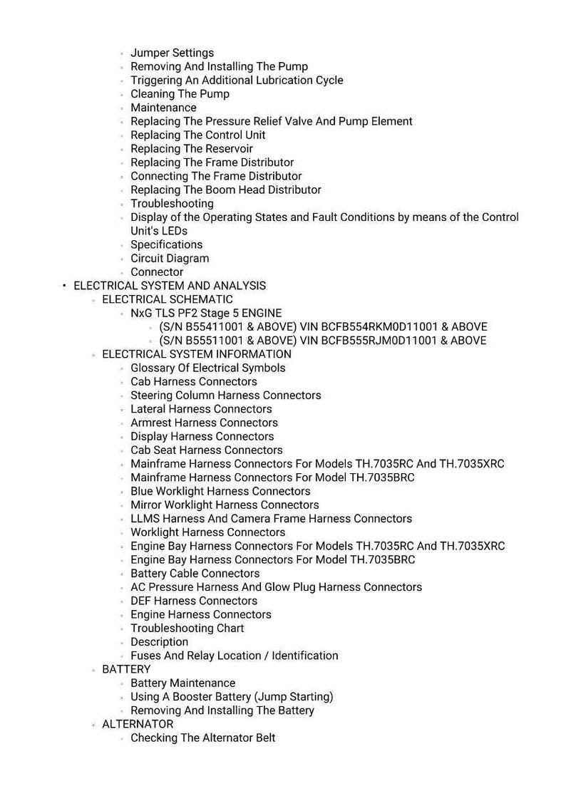 Massey Ferguson TH 7035RC 7035XRC 7035BRC Stage 5 Teleskoplastare Servicemanual PDF | Verkstadsreparation | Direktnedladdning bild 9