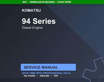 Komatsu 94 Series Diesel Engine Service Manual Repair Workshop PDF