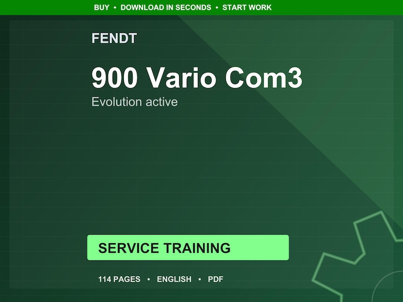 Fendt 900 Vario com3 Evolution active Servicetrainingshandleiding pdf | Trainingsgids | Direct downloaden afbeelding 1