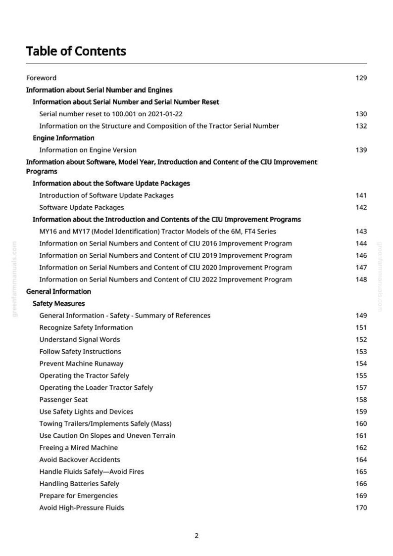 Puede incluir: Una p&aacute;gina de manual con una tabla de contenidos. Los temas incluyen n&uacute;meros de serie, actualizaciones de software y medidas de seguridad. N&uacute;mero de p&aacute;gina 2.