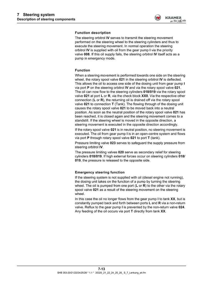 Wacker neuson kramer 5075 5085 5095 Kl33.5 kl36.5 kl38.5 Wheel loader System Manual PDF | Technical Documentation | Instant Download image 5