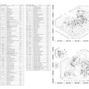 May include: A technical diagram with a table of text on the left and several isometric drawings on the right. The drawings depict mechanical components with lines and labels, providing detailed technical information.