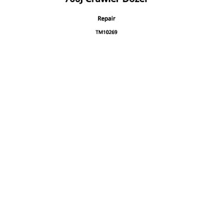 May include: White background with the text "700J Crawler Dozer", "Repair", and "TM10269". The text "Published on 13 July 2023" is at the bottom. The image is a document or advertisement.