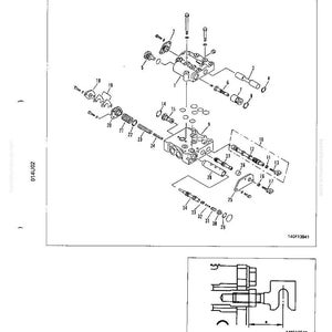 May include: Detailed technical diagram of mechanical components, including bolts, springs, and various parts. The diagram is labeled with numbers and includes a smaller diagram below. The image is in black and white.