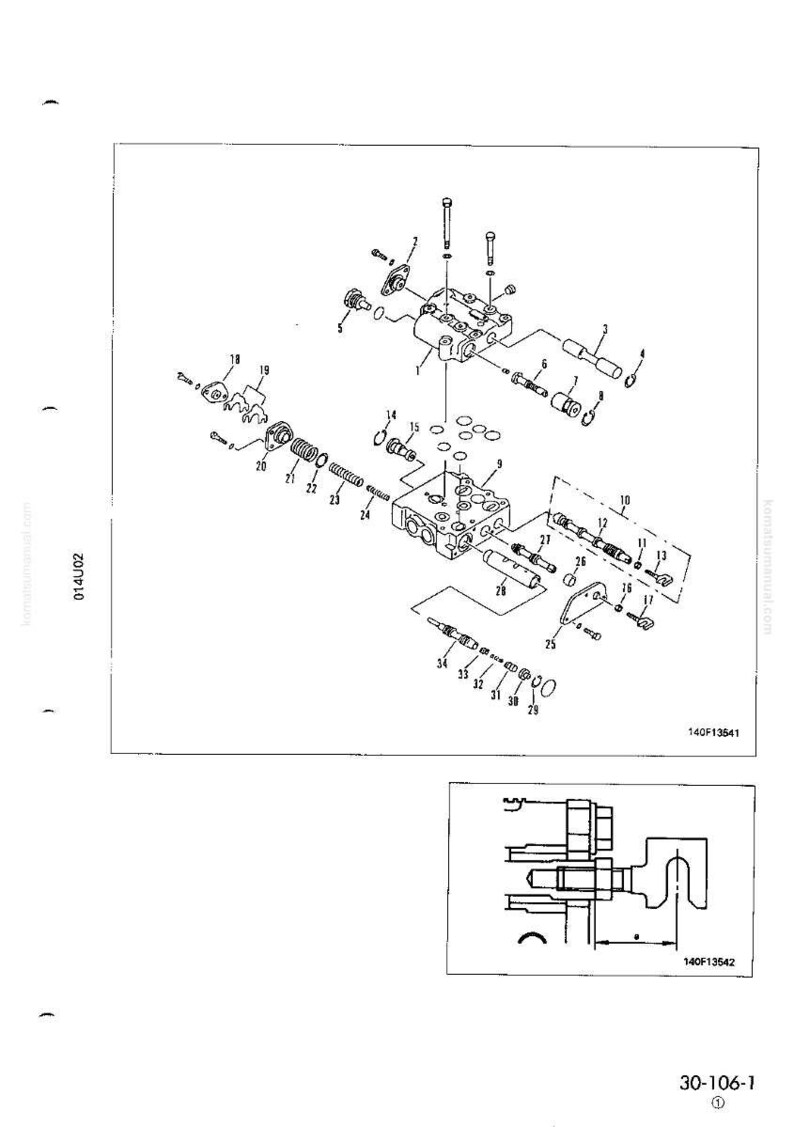 May include: Detailed technical diagram of mechanical components, including bolts, springs, and various parts. The diagram is labeled with numbers and includes a smaller diagram below. The image is in black and white.