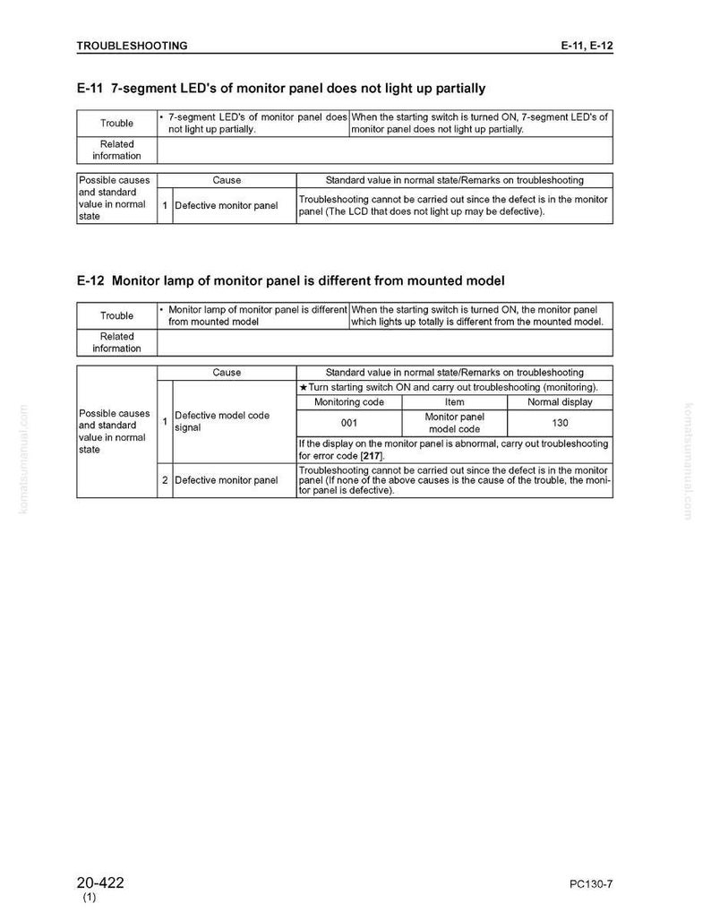 Komatsu PC130-7 hydraulisk grävmaskin servicemanual PDF bild 8