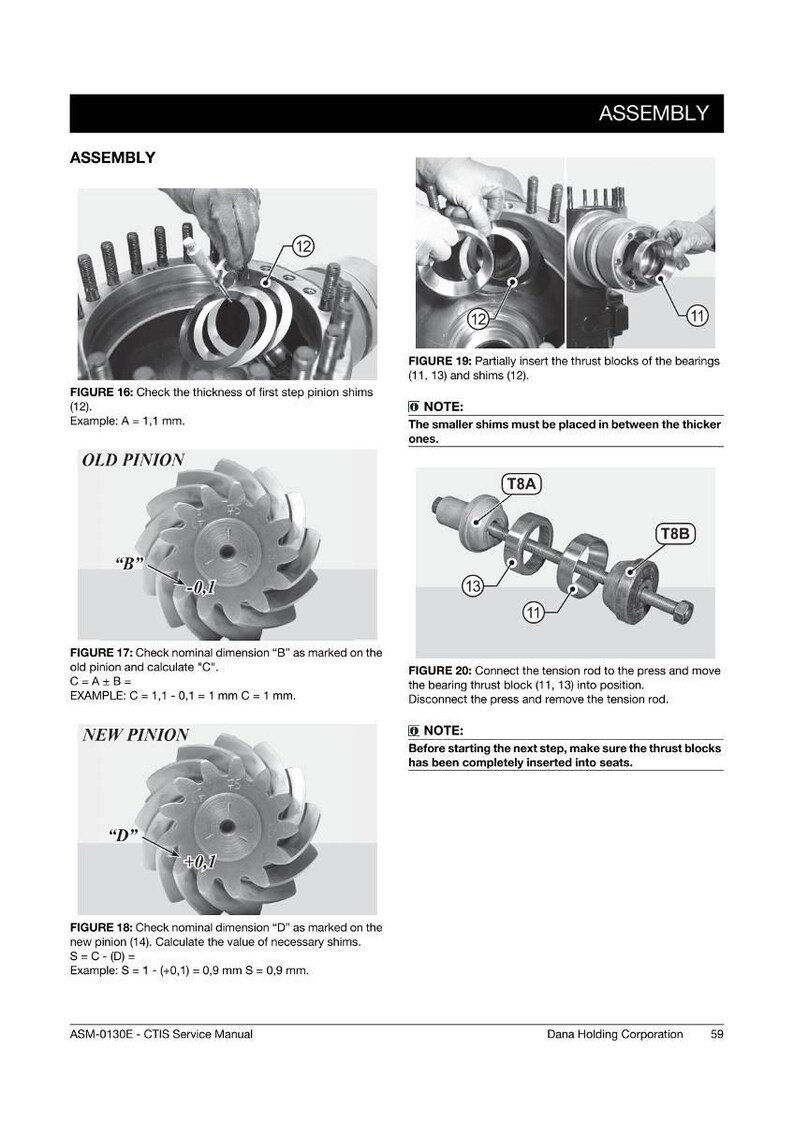 May include: Technical diagram illustrating mechanical assembly steps. Includes close-ups of components, measurements in millimeters, and diagrams for checking dimensions. Features labeled parts and assembly instructions.
