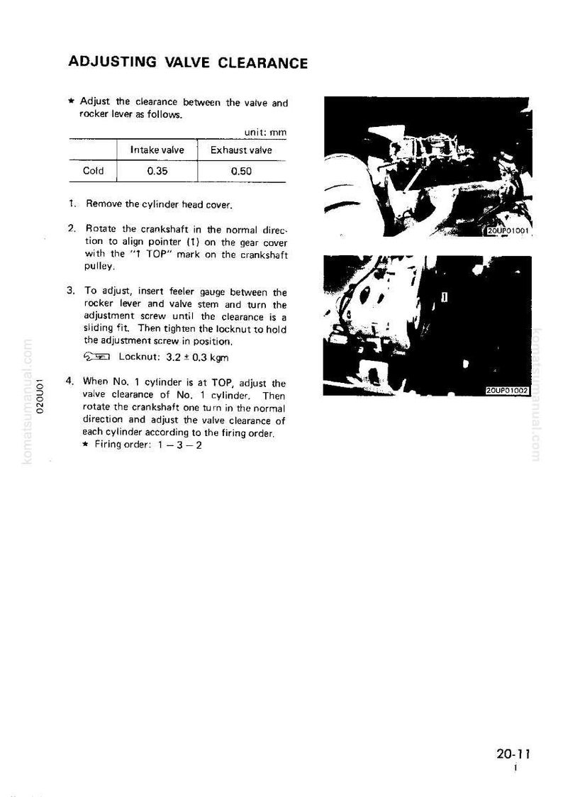 Pode incluir: Uma p&aacute;gina de manual que detalha como ajustar a folga da v&aacute;lvula. O texto inclui instru&ccedil;&otilde;es, medi&ccedil;&otilde;es em mm e diagramas de componentes do motor. O t&iacute;tulo &eacute; "Ajustando a folga da v&aacute;lvula".
