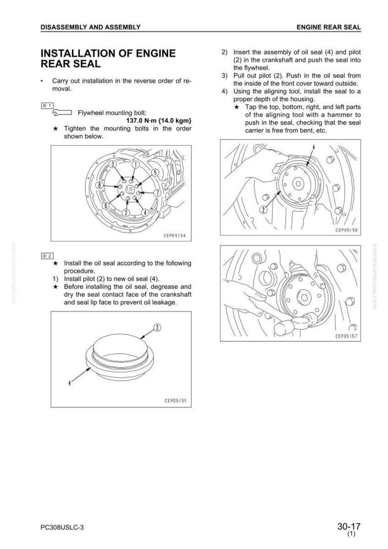 Puede incluir: Diagrama de instalaci&oacute;n del ret&eacute;n trasero del motor, con instrucciones paso a paso e ilustraciones. Incluye especificaciones del perno de montaje del volante de 137,0 N-m (14,0 kgm).