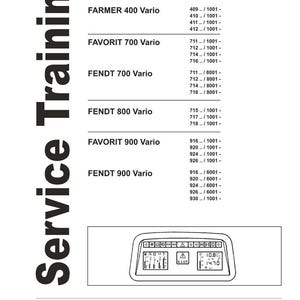 Manual de capacitación y servicio para tractores Fendt Vario Series (PDF / Guía de capacitación / Descarga instantánea) imagen 2