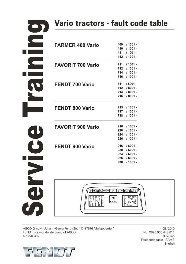 Manual de capacitación y servicio para tractores Fendt Vario Series (PDF / Guía de capacitación / Descarga instantánea) imagen 2