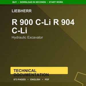 Liebherr R 900 c-Li r 904 c-Li Hydraulic excavator System Manual PDF | Technical Documentation | Instant Download image 1