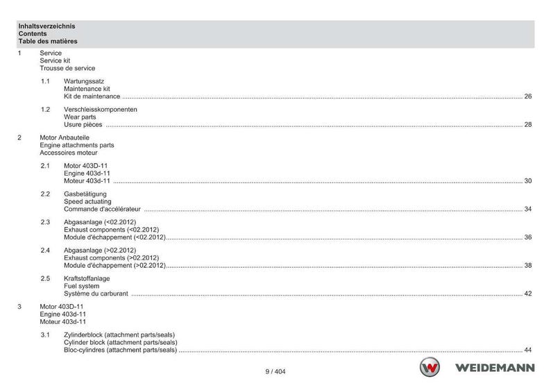 Weidemann 1160Cc30 Wheel loader Parts Manual PDF | Illustrated Catalog | Instant Download image 9