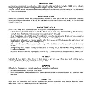 Puede incluir: Una p&aacute;gina de manual titulada "Secci&oacute;n 00 - Informaci&oacute;n general" con instrucciones sobre mantenimiento, calzas de ajuste, retenes rotativos, juntas t&oacute;ricas, selladores y pasadores hendidos. Texto en negro sobre fondo blanco.