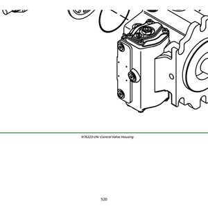 May include: Line drawing of a mechanical component, likely a control valve housing. The image is in black and white, with a gear-like wheel and a rectangular body. Text at the bottom reads "N76223-UN: Control Valve Housing".