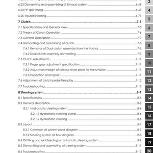 May include: A page from a manual for ARGO tractors, detailing sections on the clutch, steering system, and transmission. The text includes specifications, general descriptions, and troubleshooting guides. The manual's part number is 6748514A1.