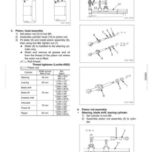 Puede incluir: Diagrama t&eacute;cnico que detalla el montaje de la biela, con instrucciones paso a paso. Incluye ilustraciones del montaje de la culata y la instalaci&oacute;n del anillo de desgaste. Medidas en mil&iacute;metros y Newton-metros.
