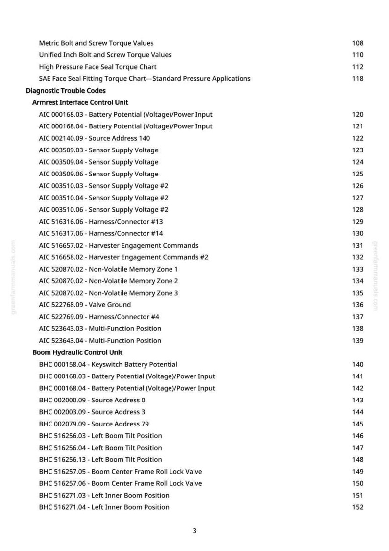 May include: A white document with black text detailing technical specifications, including torque values, diagnostic trouble codes, and control unit information. The document is organized with headings and numbered entries.