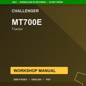 Challenger Mt700e Tractor Workshop Manual PDF | Service Repair | Instant Download image 1