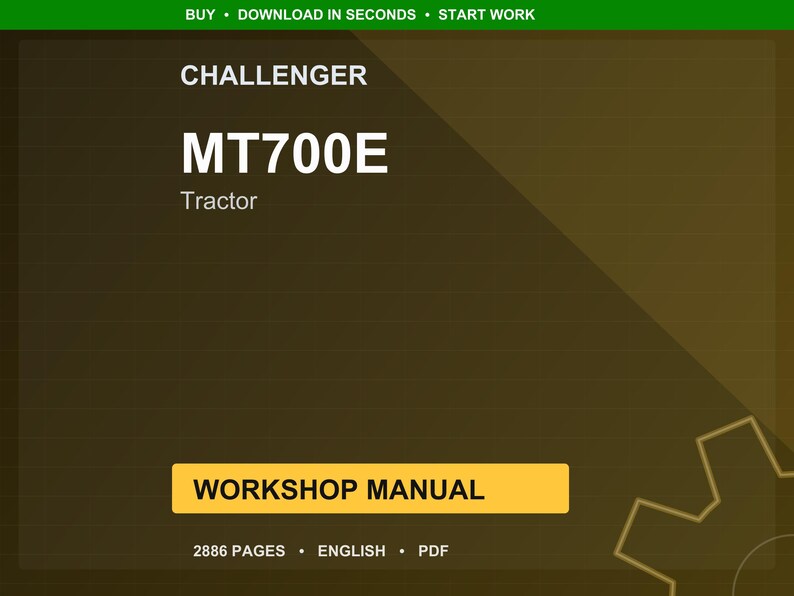 Challenger Mt700e Tractor Workshop Manual PDF | Service Repair | Instant Download image 1