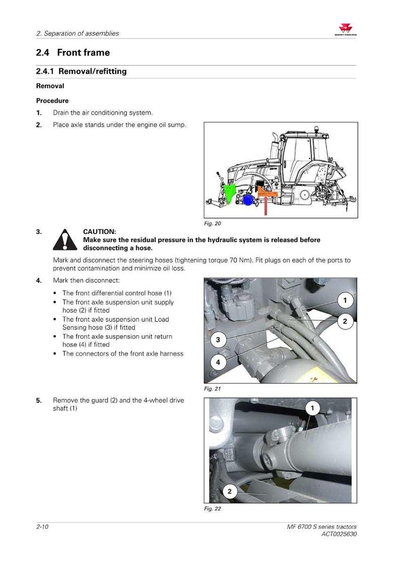 Massey Ferguson 6700 S Serie 6712 s 6716 s Traktor Service Handbuch PDF | Werkstattreparatur | Sofort Download Bild 3