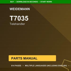 Weidemann T7035 Telehandler Parts Manual PDF | Illustrated Catalog | Instant Download image 1